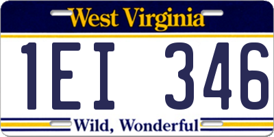WV license plate 1EI346