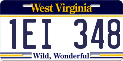 WV license plate 1EI348