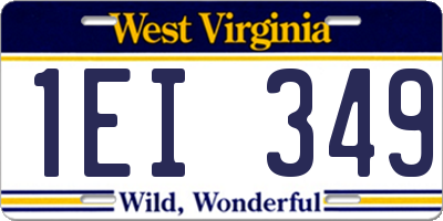 WV license plate 1EI349