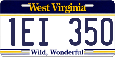 WV license plate 1EI350