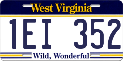 WV license plate 1EI352