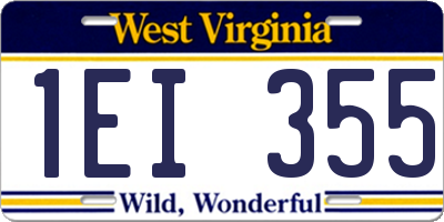 WV license plate 1EI355