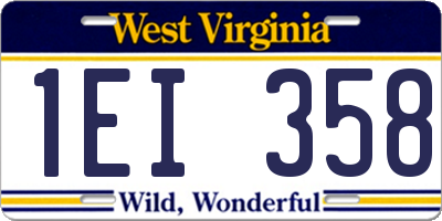 WV license plate 1EI358