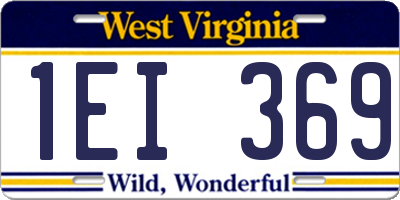 WV license plate 1EI369