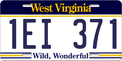 WV license plate 1EI371