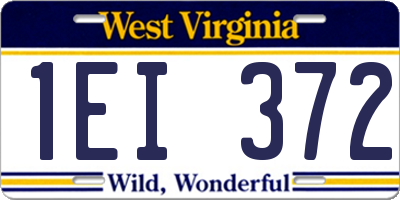 WV license plate 1EI372