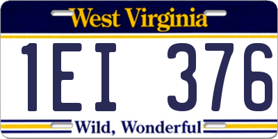 WV license plate 1EI376