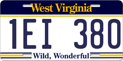 WV license plate 1EI380