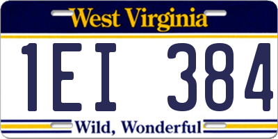 WV license plate 1EI384