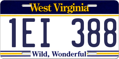 WV license plate 1EI388
