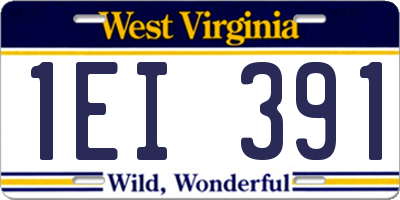 WV license plate 1EI391