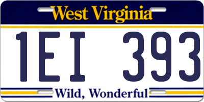 WV license plate 1EI393