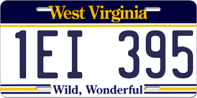 WV license plate 1EI395