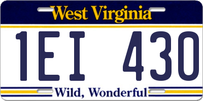 WV license plate 1EI430