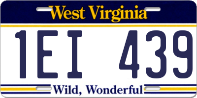 WV license plate 1EI439