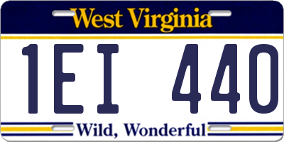 WV license plate 1EI440