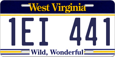 WV license plate 1EI441