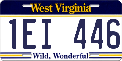 WV license plate 1EI446
