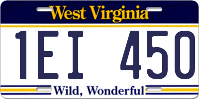 WV license plate 1EI450