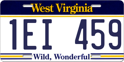 WV license plate 1EI459