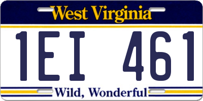 WV license plate 1EI461