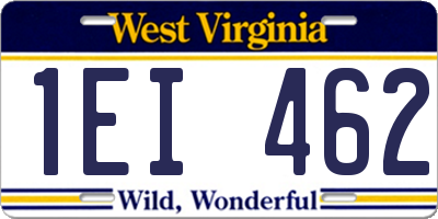 WV license plate 1EI462