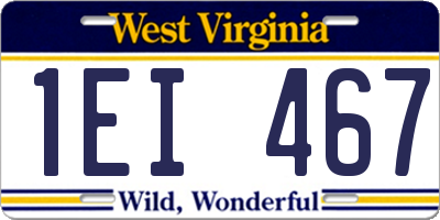 WV license plate 1EI467