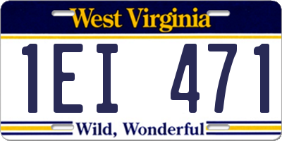 WV license plate 1EI471