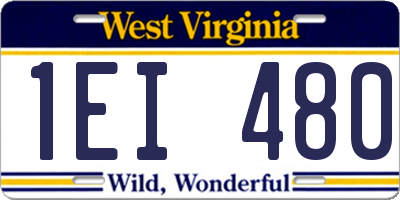 WV license plate 1EI480