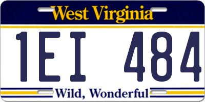 WV license plate 1EI484