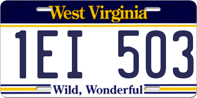 WV license plate 1EI503