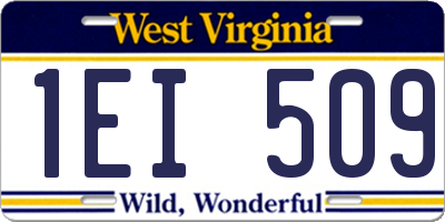 WV license plate 1EI509