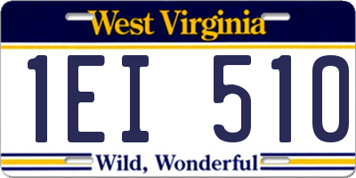 WV license plate 1EI510