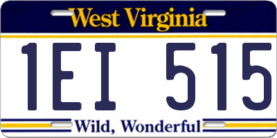 WV license plate 1EI515
