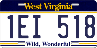 WV license plate 1EI518