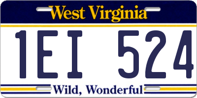 WV license plate 1EI524