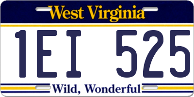 WV license plate 1EI525