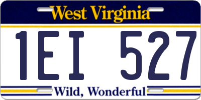 WV license plate 1EI527