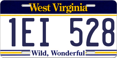 WV license plate 1EI528