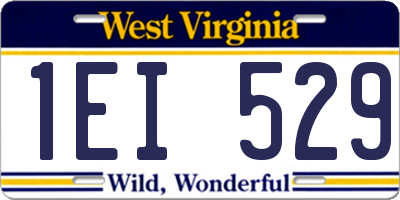 WV license plate 1EI529