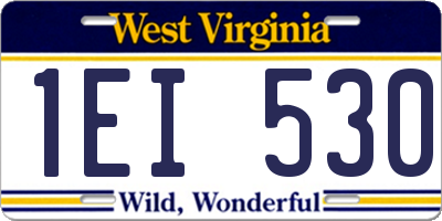 WV license plate 1EI530