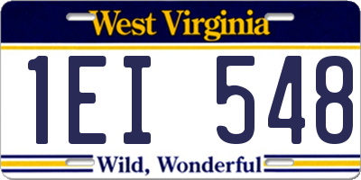 WV license plate 1EI548