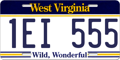 WV license plate 1EI555