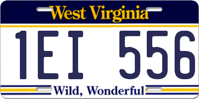 WV license plate 1EI556