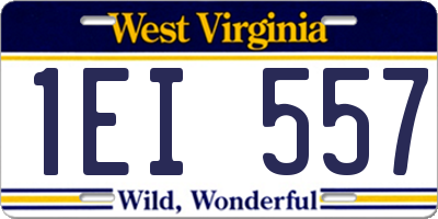 WV license plate 1EI557