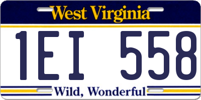WV license plate 1EI558
