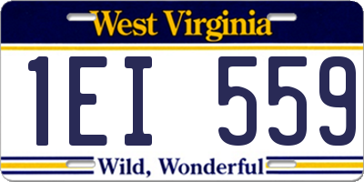 WV license plate 1EI559