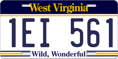 WV license plate 1EI561