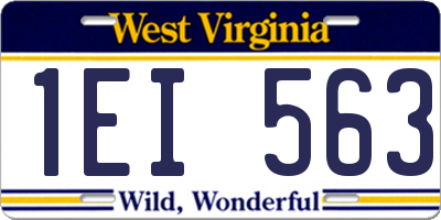 WV license plate 1EI563
