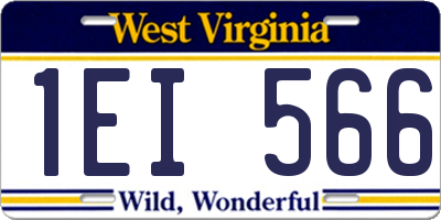 WV license plate 1EI566